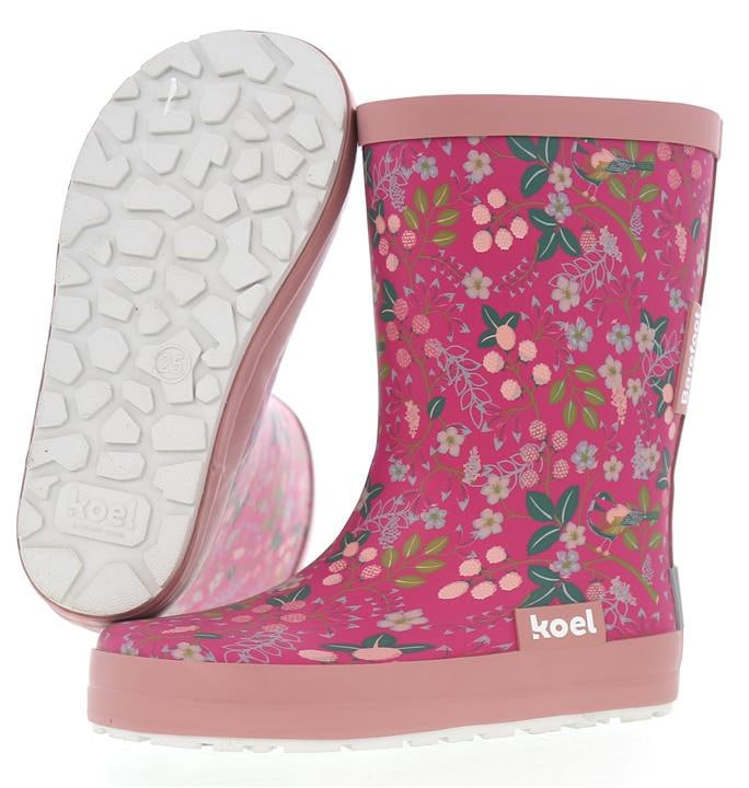 Резиновые сапоги Wellie Paint KL цветы фуксия Barefoot Kids