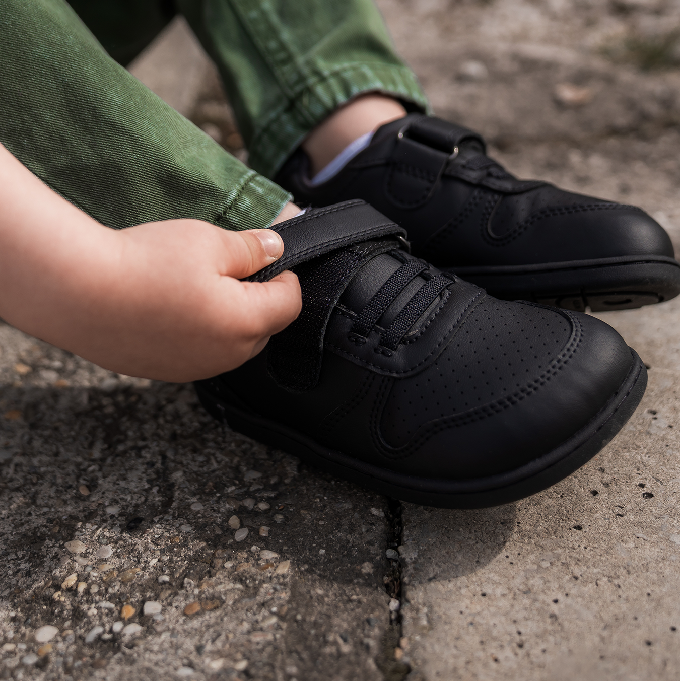 All balck Kid's shoes for school