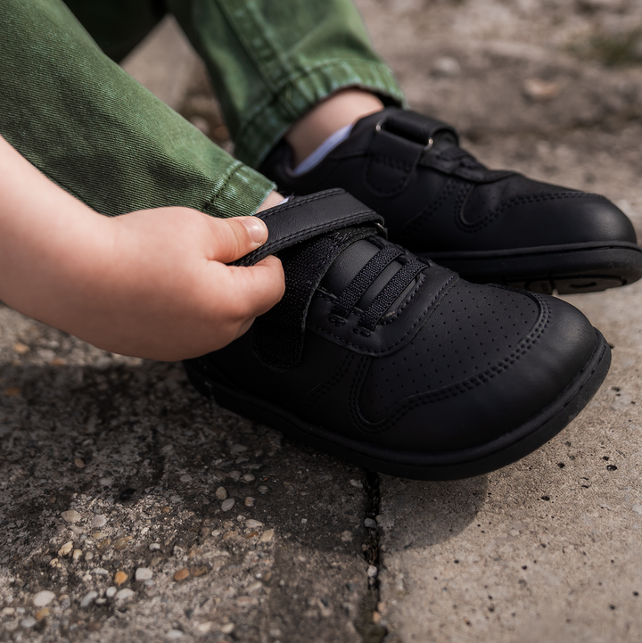 All balck Kid's shoes for school