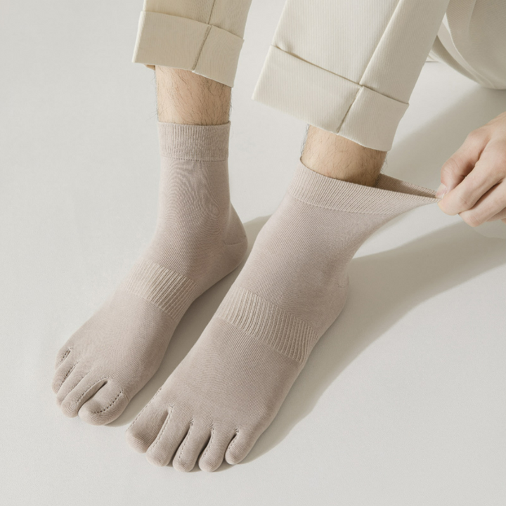 5Toe white Bamboo Sock