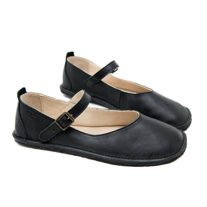 Mary Jane ZZ black Barefoot Ballet Flats