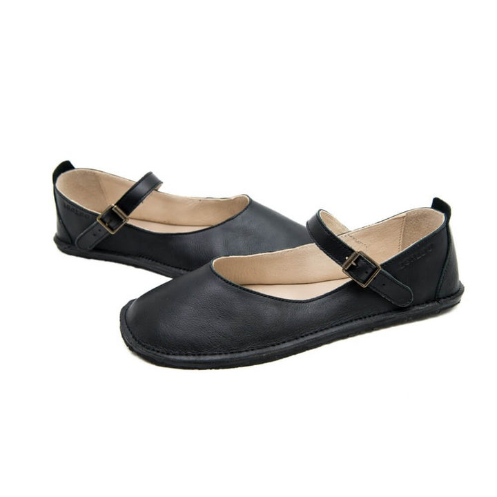 Mary Jane ZZ black Barefoot Kids Ballet Flats
