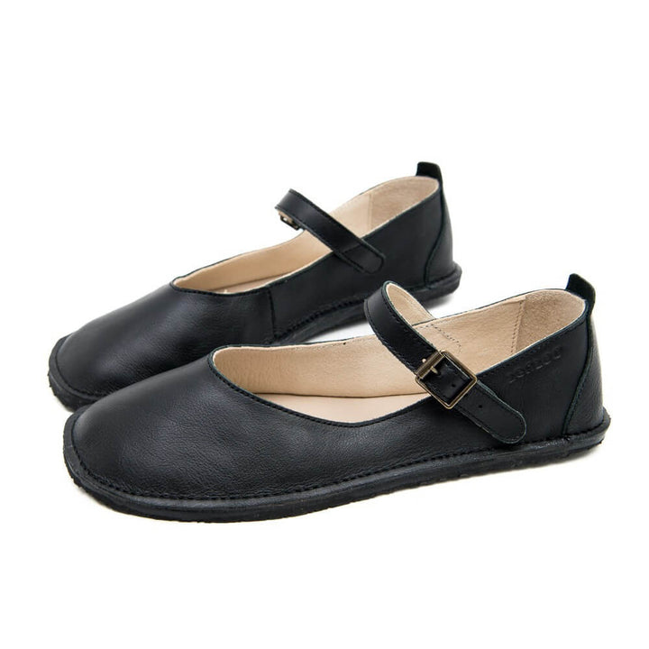 Mary Jane ZZ black Barefoot Kids Ballet Flats