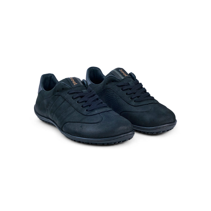 Ido KL black Leather Barefoot Mens Sneakers