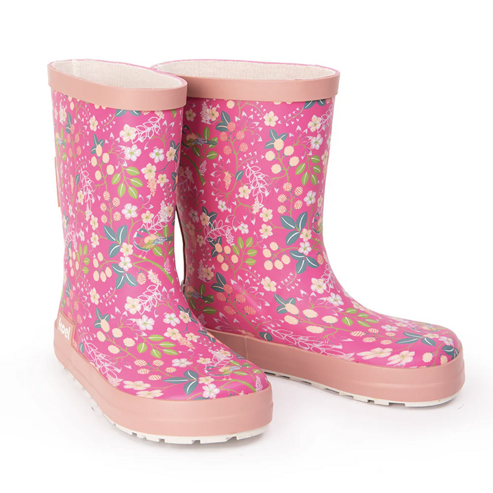 Резиновые сапоги Wellie Paint KL цветы фуксия Barefoot Kids
