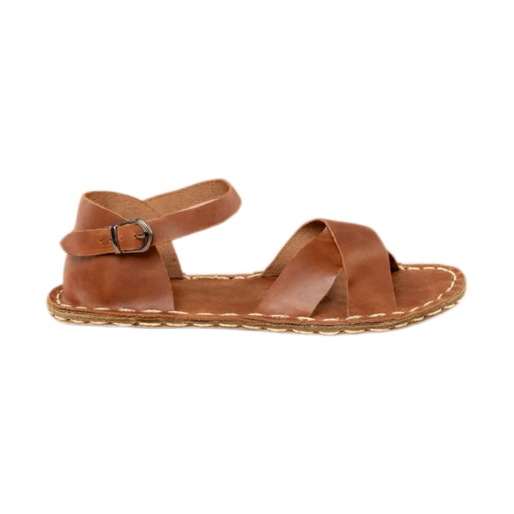 Criss Cross AN brown Barefoot Sandals