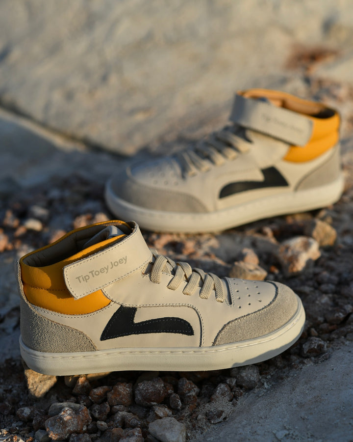 Landy High-Top TTJ beige Barefoot Kids Sneakers