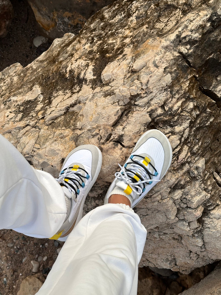 Revive BL white and grey Barefoot Sneakers