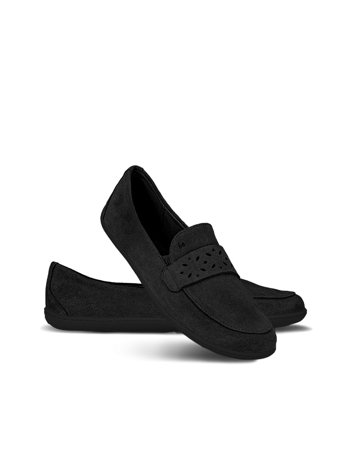 Bianca BL all black Barefoot Moccasins