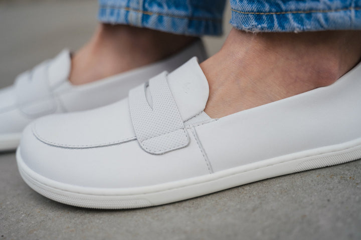 Buena BL all white Barefoot Moccasins