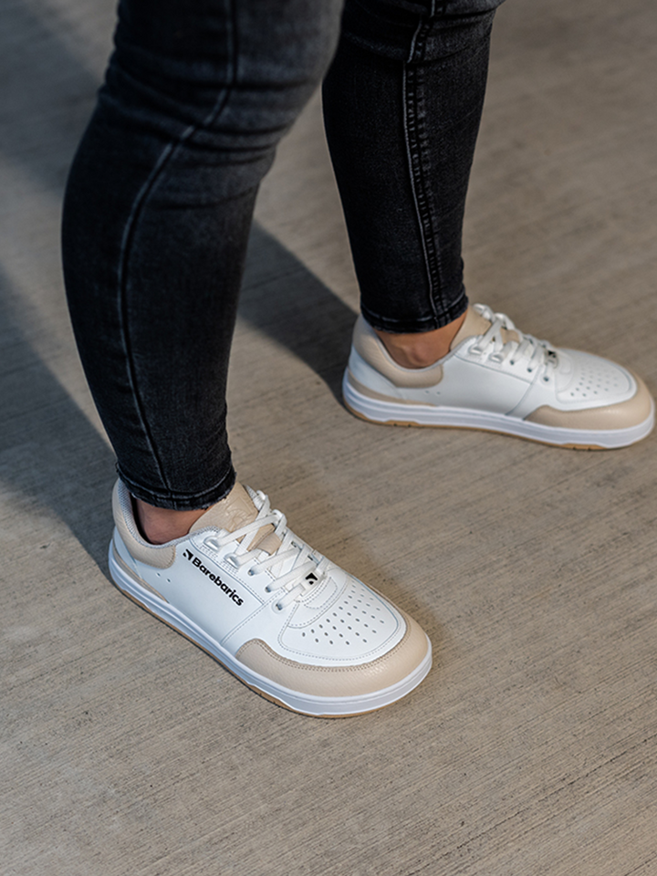 Wave BL white and beige Barefoot Sneakers