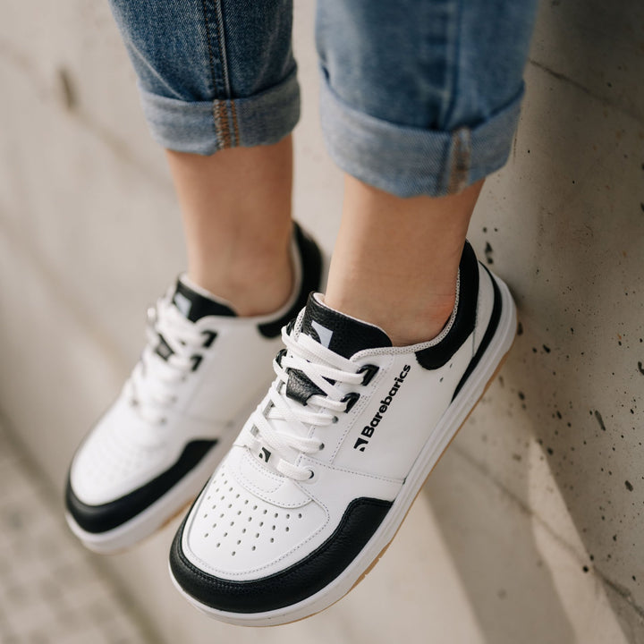 Wave BL white and black Barefoot Sneakers