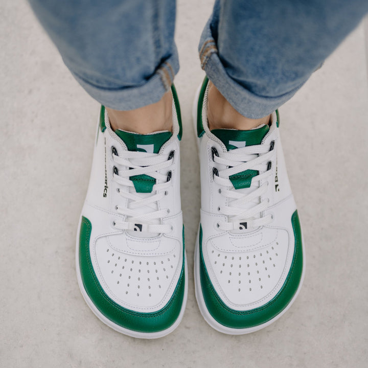 Wave BL white and green Barefoot Sneakers
