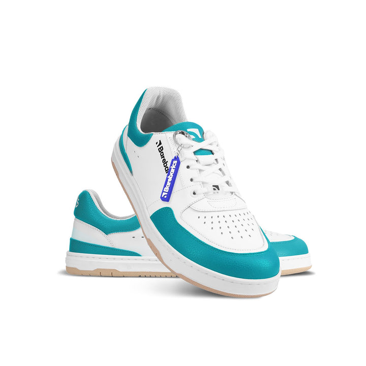 Wave BL white and turquoise Barefoot Sneakers