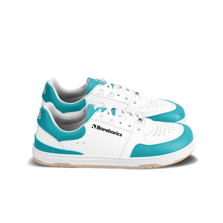 Wave BL white and turquoise Barefoot Sneakers