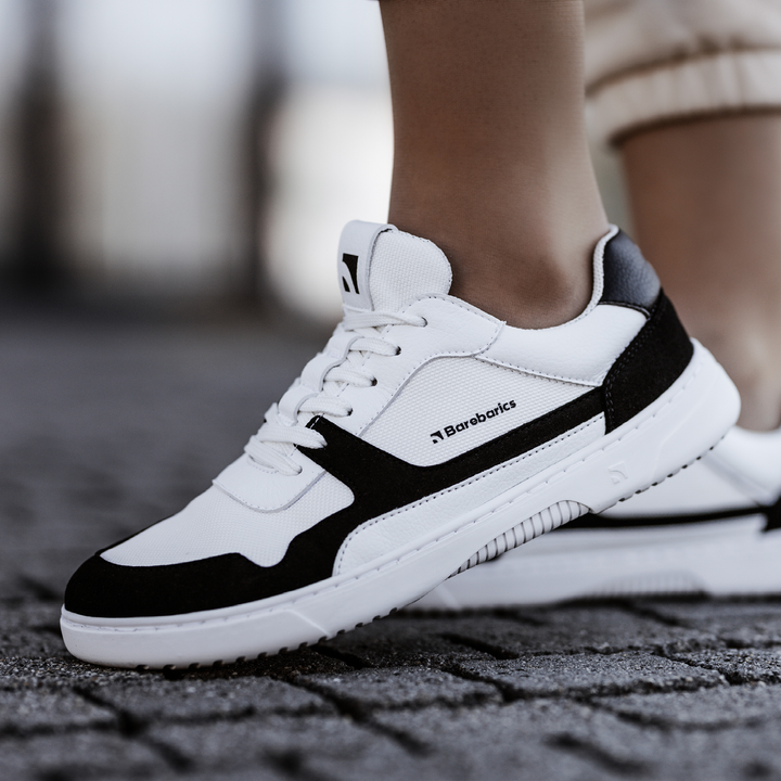 Zing BL white and black Barefoot Sneakers