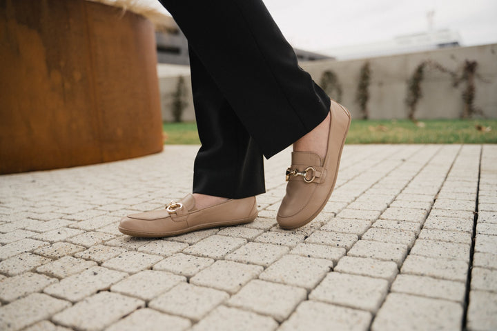 Viva BL brown latte Barefoot Moccasins
