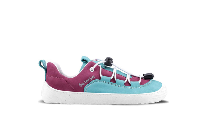 Xplorer BL teal and plum Barefoot Kids Sneakers