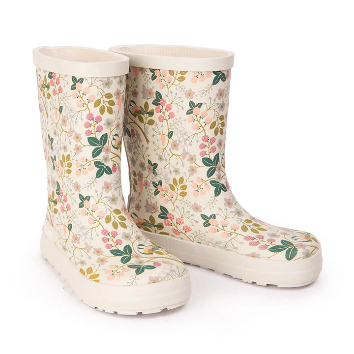 Резиновые сапоги Wellie Paint KL зеленые с принтом босиком для детей