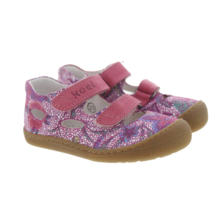 Dalila Fantasy KL fuchsia flowers Barefoot Sandals