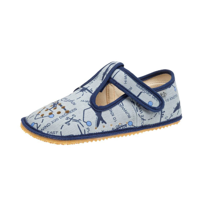 Textile BD grey aeroplanes Barefoot Shoes With Perforation
