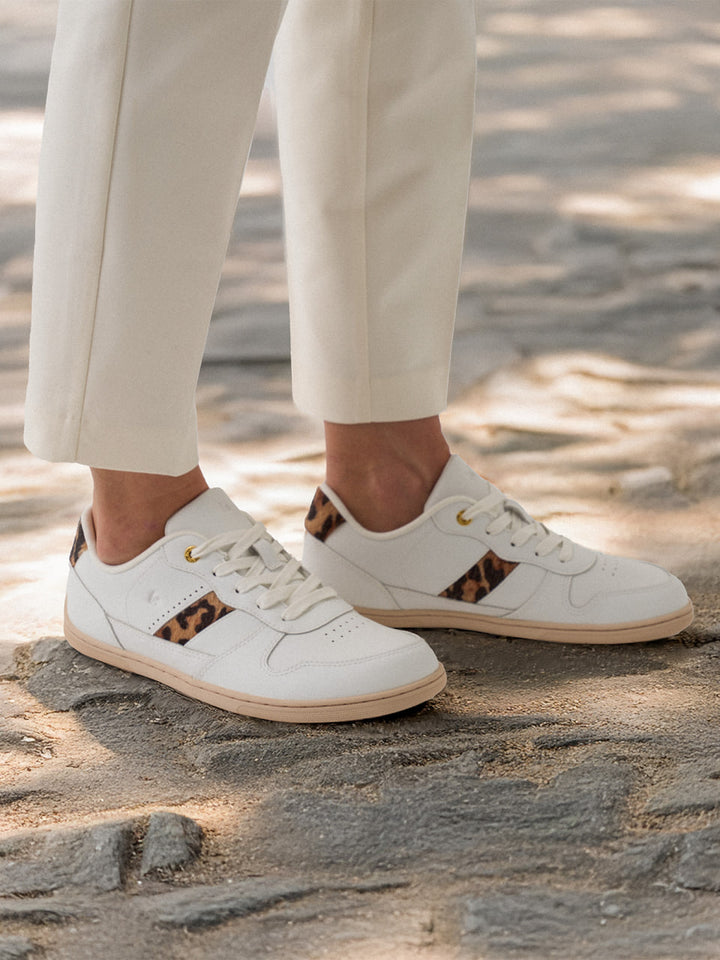 Cellestia BL white and leopard Barefoot Sneakers