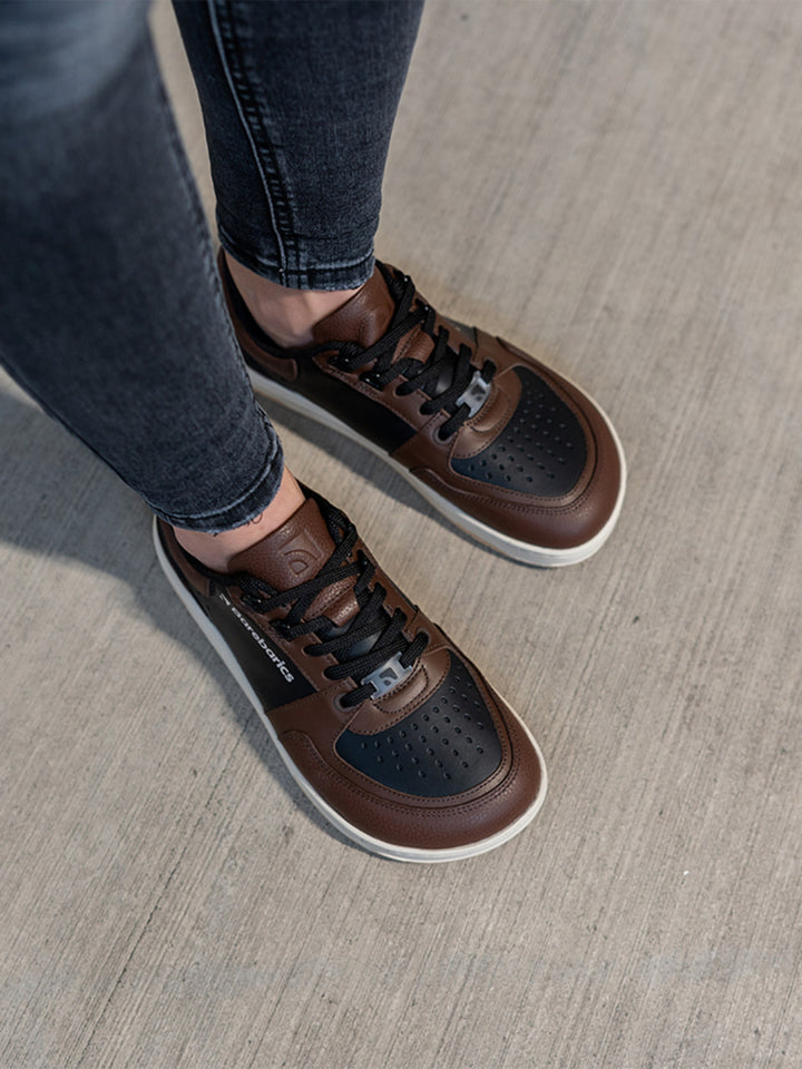 Wave BL black and brown Barefoot Sneakers