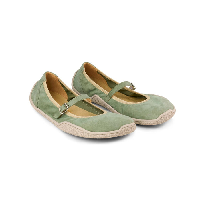 Valeria Suede KL olive Barefoot Ballet Flats