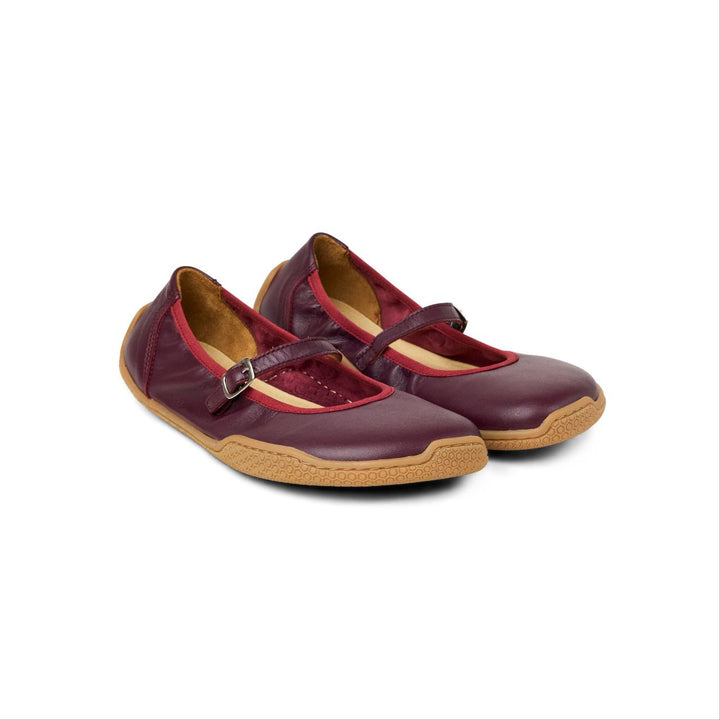 Valeria Leather KL bordo Barefoot Ballet Flats