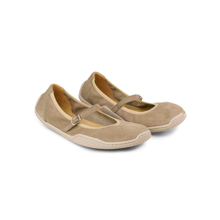 Valeria Suede KL taupe Barefoot Ballet Flats