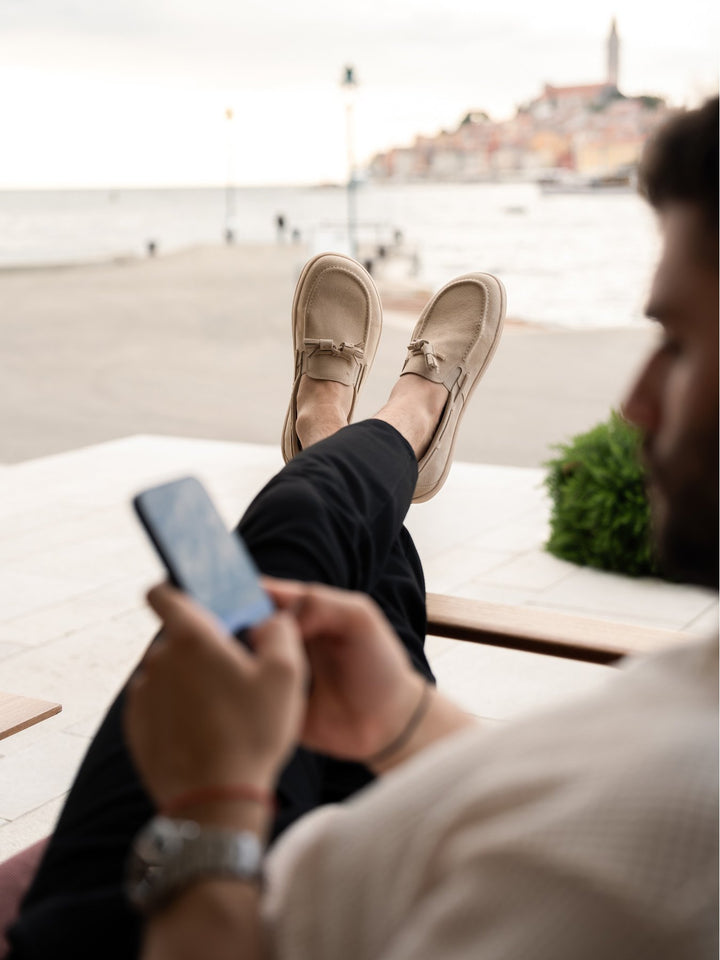 Portsiders BL beige Barefoot Moccasins